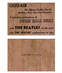 The Beatles Ticket for Their 7 December 1963 Appearance on the BBCs Juke Box Jury